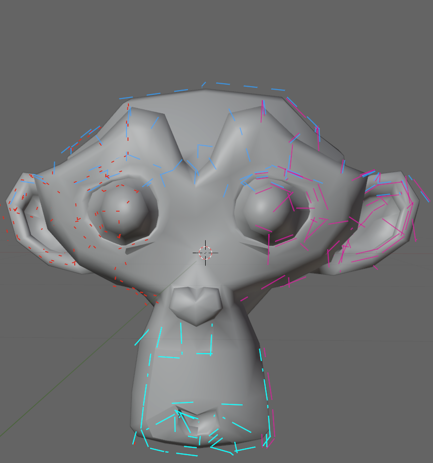 The same marks drawn with the Blender Native palette
