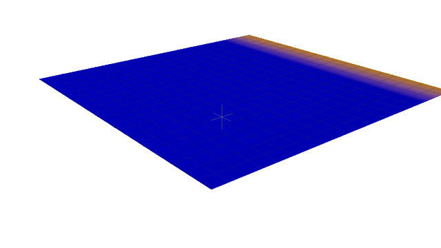 Cloth simulation with the streamer bypassed — band locked at the frame-1 position
